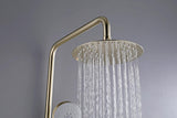 2023 Brushed Brass Gold Solid Stainless Steel 304 made shower set w diverter 200 mm head sprayer hand held head