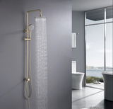 2023 Brushed Brass Gold Solid Stainless Steel 304 made shower set w diverter 200 mm head sprayer hand held head