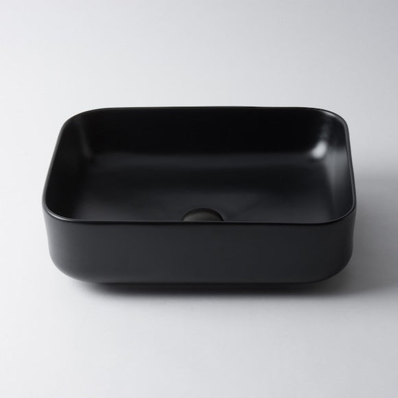 Porcelain Polished Black ceramic rectangle  500*390 mm Bowl Counter Top Basin Vanity SINK
