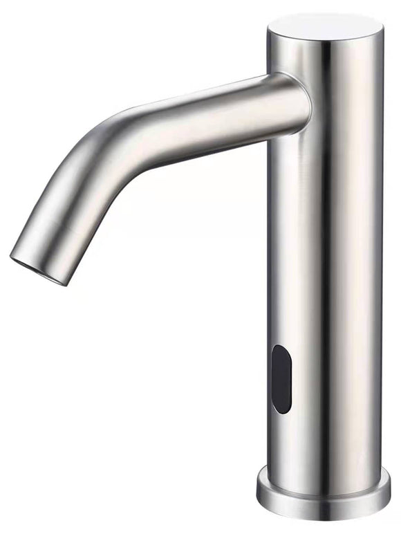 NO BATTERY OR POWER NEEDED BRUSHED NICKEL STAINLESS STEEL AUTOMATIC INFRARED SENSOR TOUCHLESS MIXER TAP FAUCET