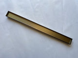 Brushed Gold PVD Stainless Steel Tile Insert 1200×80 Floor Waste Panel Watermark