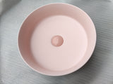 2023 Matte Black matte white matte Pink Green Gold Copper Round 360 mm Dia top counter basin porcelain sink