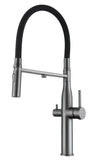 2025 Matte Black Pull out Kitchen tap stainless steel 3 way Pure Filter Water PVD plated