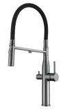 2024 Matte Black Pull out Kitchen tap stainless steel 3 way Pure Filter Water PVD plated