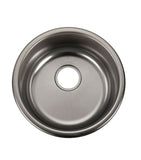 Burnished Brushed Gunmetal stainless steel Single Round bowl kitchen sink trough 420mm