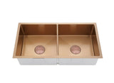 2023 Burnished Rose Gold Copper stainless steel 304 double bowl kitchen sink
