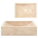 2021 Hand Crafted Marble Nature stone wash basin Cream wall hung 500*350*120 mm