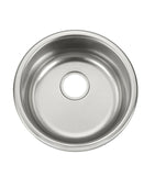 Chrome Polished stainless steel Single Round bowl kitchen sink trough 420mm