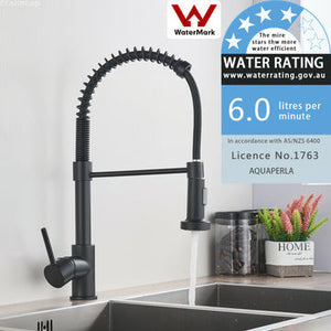 2023 Matte Gunmetal Grey Pull out with spray function spring kitchen mixer tap faucet