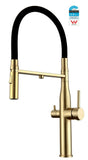 2022 WELS Kitchen Mixer brushed Brass Gold Pull Out Spray 3 way filter Faucet s/s 304 Tap
