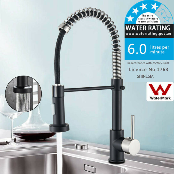 2023 Matte Black Brushed Nickel pull out with spray function spring kitchen mixer tap faucet