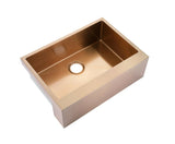 2021 New Burnished rose gold Copper stainless steel 304 Single bowl Butler Apron Farmhouse kitchen sink