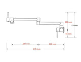 2023 Matte White Kitchen tap Wall Mounted Pot Filler Single Cold Water inlet