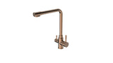 Brushed Rose Gold Copper stainless steel kitchen mixer tap 3 way pure filter NO LEAD PVD plated