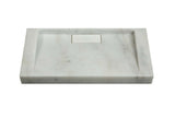 2021 Hand Crafted Marble Nature stone wash basin Carrara White wall hung 600*300*60 mm