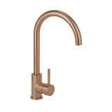 2023 Brushed Brass Gold Goose neck Swivel Kitchen tap stainless steel PVD plated