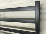 BLACK MATTE Heated Towel Rail rack Square AU standard square 8 bar 1000 mm wide