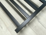 BLACK MATTE Heated Towel Rail rack Square AU standard square 8 bar 800 wide mm wide