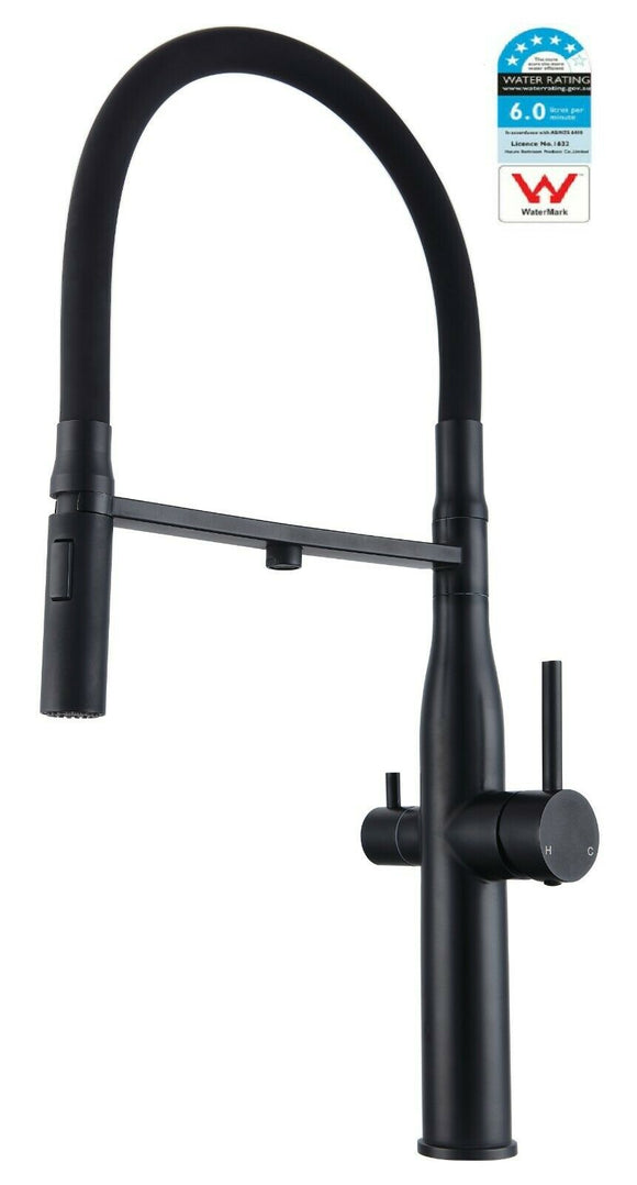 2025 Matte Black Pull out Kitchen tap stainless steel 3 way Pure Filter Water PVD plated