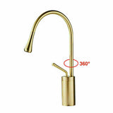 New 2021 WELS Brass Basin Mixer Sink Tap Bathroom Mixer Faucet Swivel Water drop Spout Brushed Gold