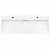 1200*460 mm Double Wall hung basin counter basin stone cast bathroom wash basin White