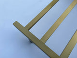 Brushed Brass Gold NON Heated Towel Rail rack square 8 bar 620 mm wide