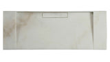 2021 Hand Crafted Marble Nature stone wash basin Carrara White wall hung 1200*450 mm