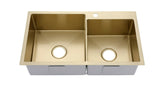 2022 Burnished brushed Brass gold Copper stainless steel 304 double bowl kitchen sink