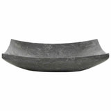 2021 Hand Crafted Marble Nature stone wash basin 500*350 mm Grey Stone on top basin