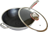 High End Quality Targu Tri-ply Non-Stick Stockpot with Tempered Glass Lid Anti-Scratch Soup Pot