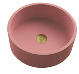 New Ultra Modern concrete cement wash basin counter top Matt Pink Round basin 2022