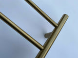 Brushed Brass Gold NON Heated Towel Rail rack square 8 bar 620 mm wide