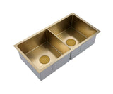 2022 Burnished brushed Brass gold Copper stainless steel 304 double bowl kitchen sink