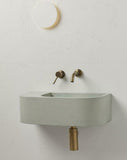 Ultra Modern concrete cement wash basin counter top Wall Hung Basin Matt Mint Green 2022