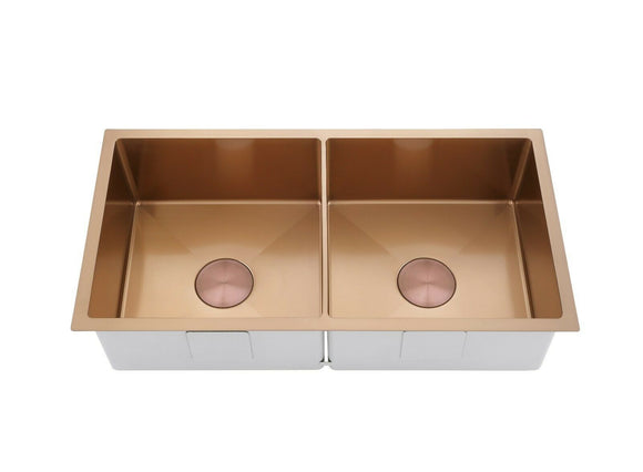 2022 Brushed Copper Rose gold stainless steel 304 double bowl kitchen sink