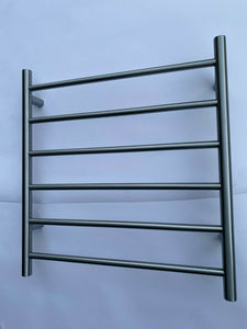 MATTE Brushed Chrome NON Heated Towel Rail rack Square AU standard Round 6 bar 620 mm wide