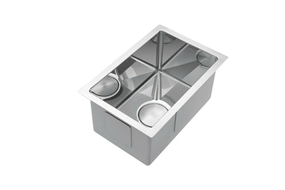The First Polished stainless steel Mirror 304 single small bowl kitchen sink hand made pantry 450*250 mm