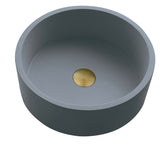 New Ultra Modern concrete cement wash basin counter top Matt Black Round basin 2022