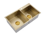 2022 Burnished brushed Brass gold Copper stainless steel 304 double bowl kitchen sink