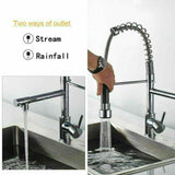 2023 New Brass Matte Black pull out with spray function spring kitchen mixer tap faucet