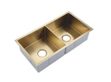 2022 Burnished brushed Brass gold Copper stainless steel 304 double bowl kitchen sink