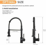 2023 Matte Black  pull out with spray function spring kitchen mixer tap faucet