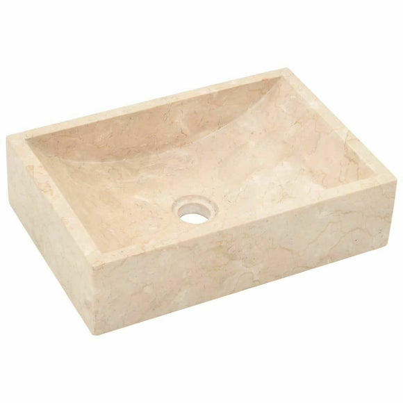 2021 Hand Crafted Marble Nature stone wash basin Cream wall hung 500*350*120 mm