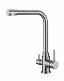 2023 Brushed Gunmetal L shape kitchen mixer tap faucet  filter pure Stainless steel Made PVD plated