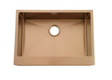 Brushed Copper PVD plated stainless steel single bowl Butler Apron Farmhouse kitchen sink hand made