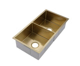 2022 Burnished brushed Brass gold Copper stainless steel 304 double bowl kitchen sink