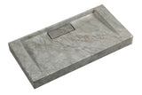 2023 Hand Crafted Marble Nature stone wash basin Hermès matt grey wall hung 470*320*60 mm