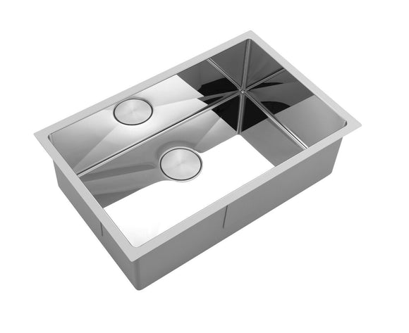 New Polished stianless steel 304 single large bowl kitchen sink hand made 1.5mm