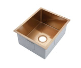 Single Burnished brushed rose gold copper stainless steel kitchen sink hand trough 550*450*250 mm