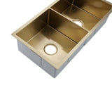 2022 Burnished brushed Brass gold Copper stainless steel 304 double bowl kitchen sink